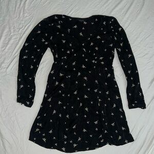 All saints Rosi Embroidered Floral Long Sleeve Mini size 8